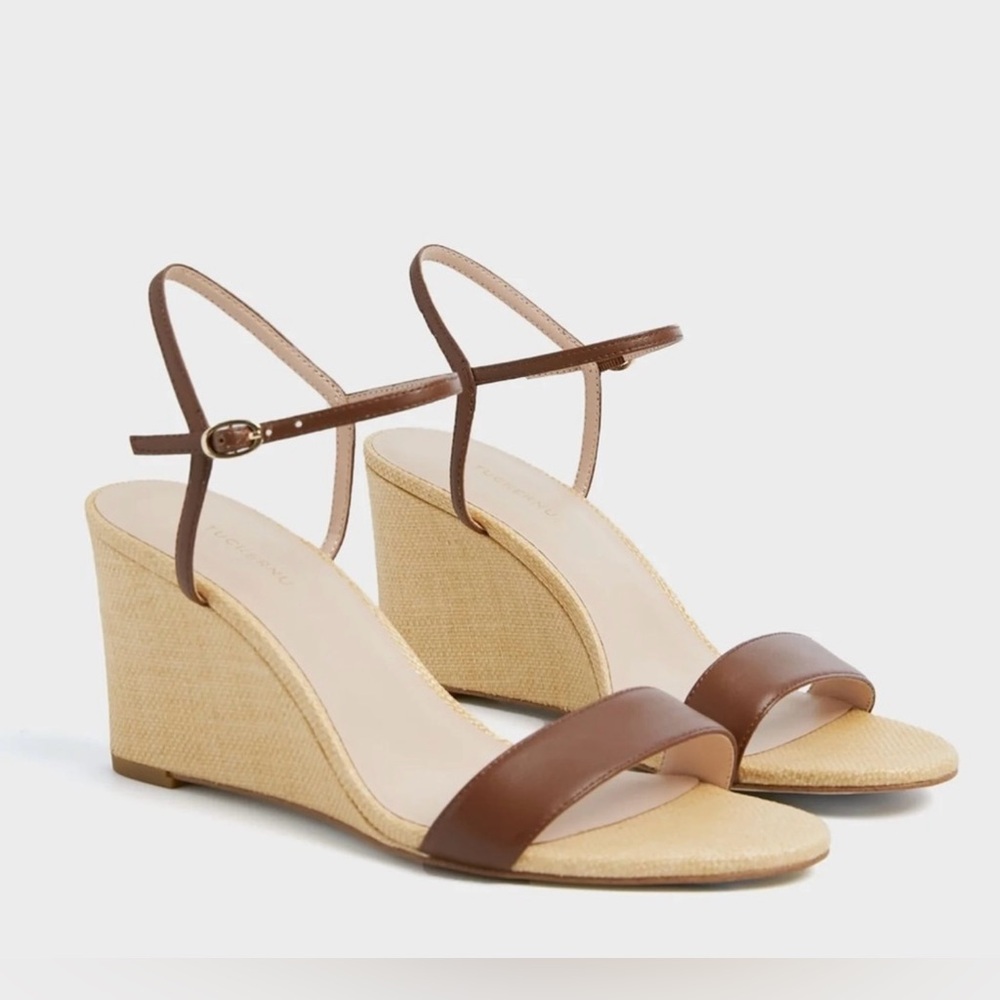 Tuckernuck Brown and Tan Wedge Sandals